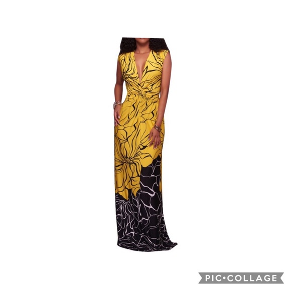 Dresses & Skirts - Maxi Dress Black and Gold Dress